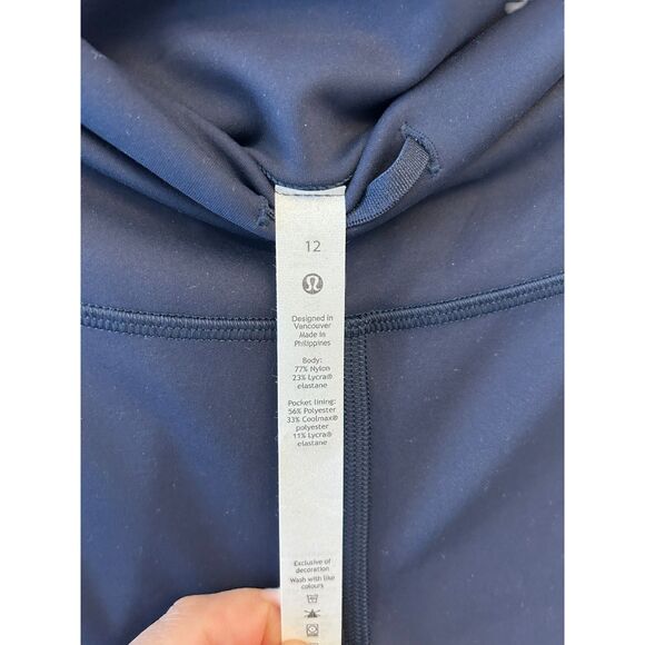 Lululemon Wunder Train HR 25” Size 12 Blue True Navy Authentic New Tag Rear Logo - Picture 6 of 8